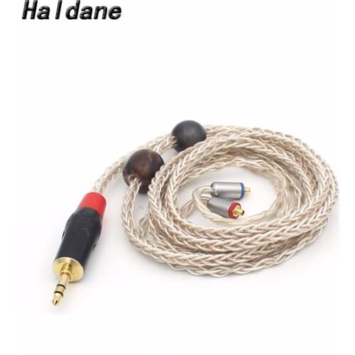 Free Shipping Haldane MMCX Replacement Upgraded Silver Plated Cable 3.5mm Connector Audio Cables for SE846 SE535 SE315 UE900