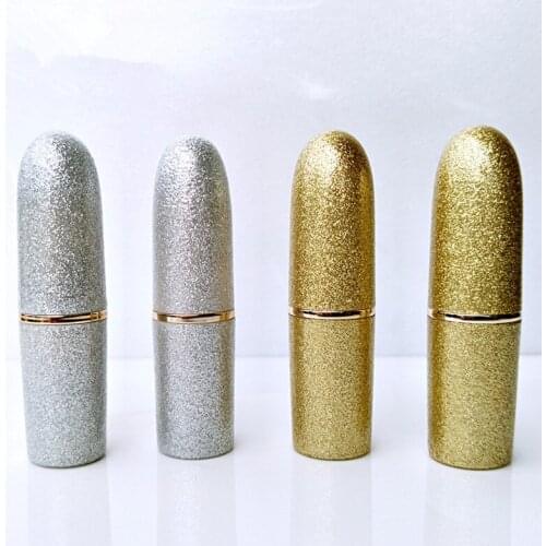Brand Makeup Bullet Empty Lip Balm Tubes Container DIY Lipstick Fashion Diamond Silver Gold Lip Tubes Lipstick Tubes 20pcs/lot