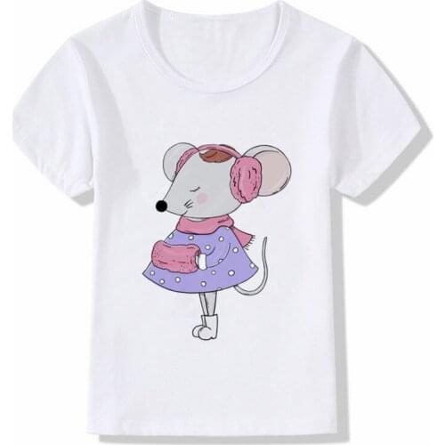 Kids Cartoon mouse Print T Shirt Design Summer Tops Boys and Girls Casual Streetwear T-shirt