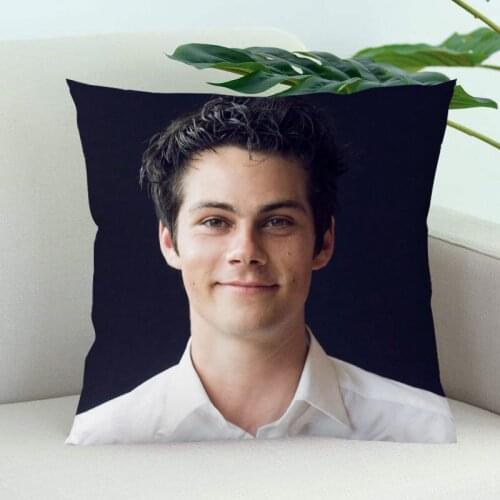 Dylan O’Brien Pillow Cover Bedroom Home Office Decorative Pillowcase Square Zipper Pillow Cases Satin Soft