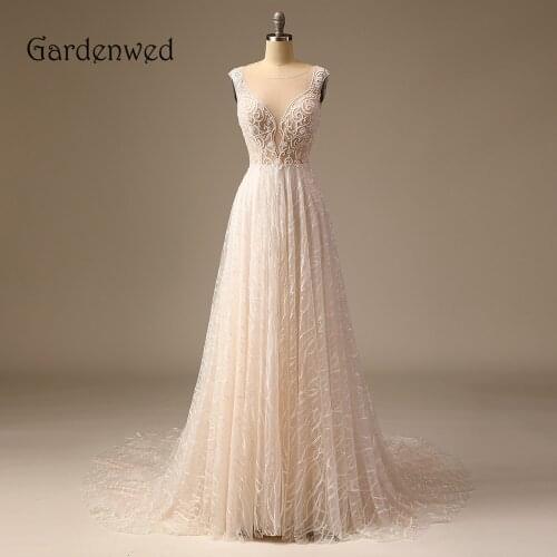 Свадебные платья с v-образным вырезом Gardenwed China At AliExpress
