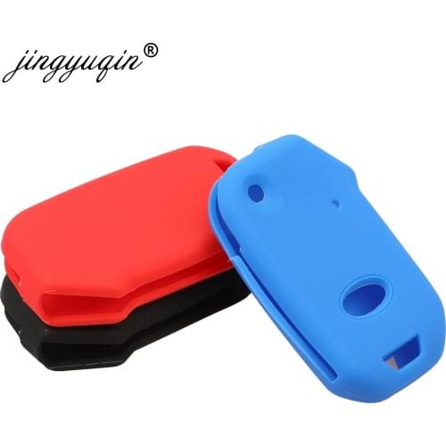 Jingyuqin 30pcs Remote Flip Key Case For Kia Sportage Ceed Sorento Cerato Forte Silicone Fob Cover Skin Rubber Holder 2017-2019
