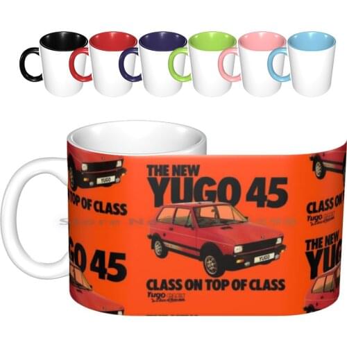 Yugo 45 Ceramic Mugs Coffee Cups Milk Tea Mug Zastava Yugo Yugoslavia Fiat Small Compact Subcompact Car Cars Classic Classic