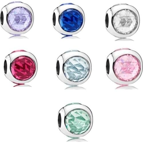 Colorful Radiant Droplet Silver Beads for jewelry making Fit woman DIY charms Bracelet & Bangle sterling silver charm