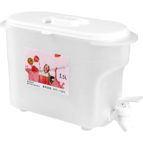 3.5L Refrigerator Kettle with Faucet Household Lemonade Bottle Drinkware Cold Water Bottle Container for Fruit Lemon Tea Teapot
