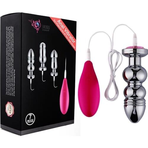 Metal Vibration Anal Plug Buttplug Clitoris Stimulator Sex Toys for Men Women Sex Tools Adult Products juguetes sexul3s