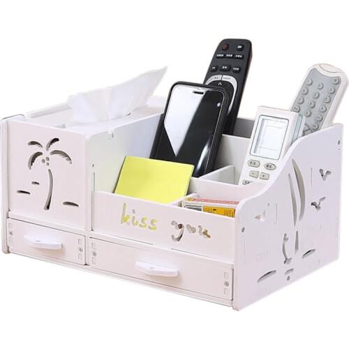 Multifunction Desktop Storage Box Creative Drawer Makeup Organizer Jewelry Box Home Living Room Remote Control Storage Organizer