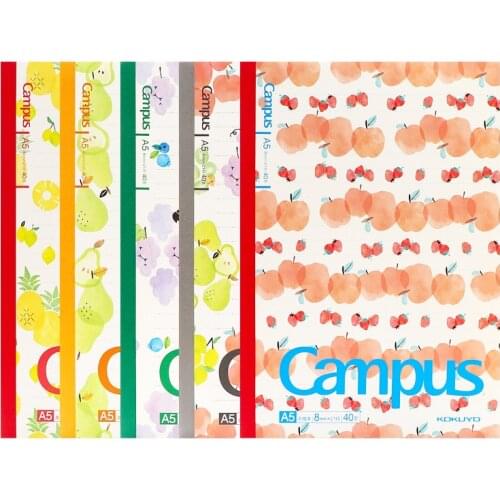 Fruit A5/B5 Notebook Set Bright-colored Notebook School Office Supplies 5Pcs/Set