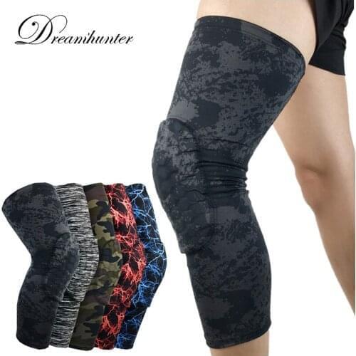 1 Pair Camouflage Knee Pads Support Sport Safety Breathable EVA Padded Compression Knee Sleeves Protector Basketball Dizlik