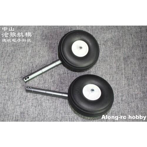One Pair 160 or 130mm CNC Damping Landing Gear or with 3" wheel suitable for 3-6kg RC Model Zero World War II Aircraft EDF JET