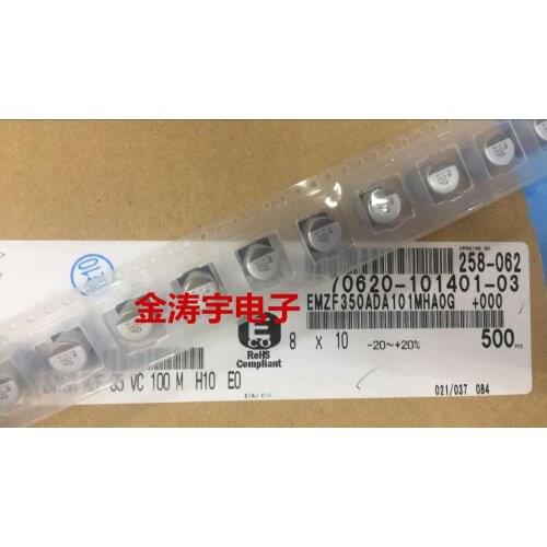 Original new 100% EMZF350ADA101MHA0G 35V100UF 8X10 SMD capacitor life 10000 hours (Inductor)