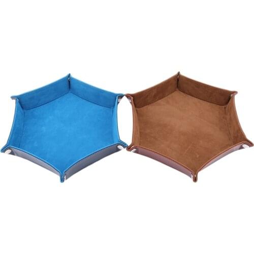 Dice Tray Purple Dice Box For RPG DnD Games Dice Storage Portable Folding Dice Storage Rolling Tray For Use Game Dice Tray