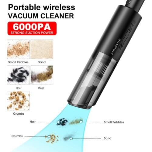6000PA 120W Car Vacuum Cleaner Auto Cigarette Lighter Plug Wired Handheld Vacuum Cleaner High Power Durable Dust Catcher Suction