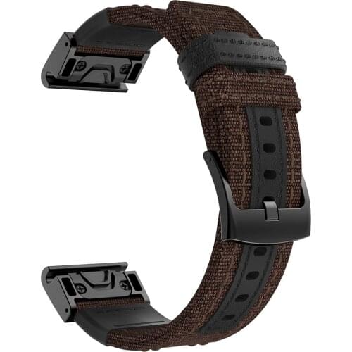 22mm Nylon Leather quick fit band Sport watch bracelet strap for Garmin Approach S60 Instinct Forernner 935 945 wrist strap band