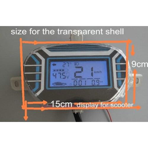 Lcd display for electric scooter electric bike tricycle MTB ATV 48v60v64v72v84v96v instrument gauge speedometer battery indicato