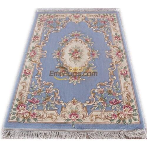 Chinese aubusson carpetswool carpet french flower rug french knotted Plush savonery Made To Order chinese aubusson rug