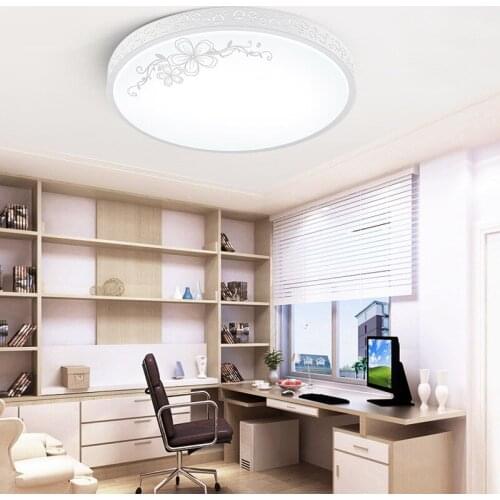 Led ceiling lamp wrought iron modern minimalist decorative lighting round lamp bedroom study dining room Ultra-thin AC90-260V