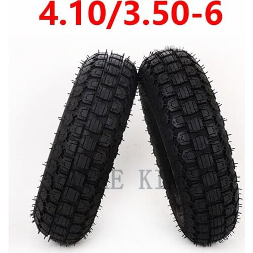 Thickened 4.10/3.50-6 Inner Tube Outer Tyre for Electric Scooter Electric Vehicle Wear-resistant Tire Accessories