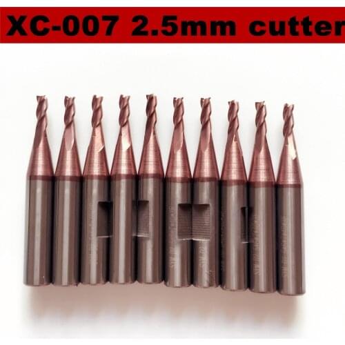 CONDOR MASTER XC-007 replacement 2.5mm carbide end milling cutter with slot 3 twisr drills(5pieces/lot)