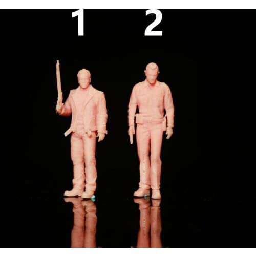 1:64 Model Miniature Handicraft Figure White Model Need To Be Colored By Yourself