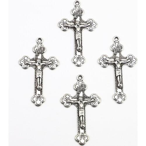 100pcs of Antique Metal INRI St. Benedict Crucifix Cross