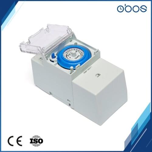 2 pcs OBOS Brand mini timer switch 220V AC din rail mechanical timer switch with 48 times on/off timing setting unit 30mins