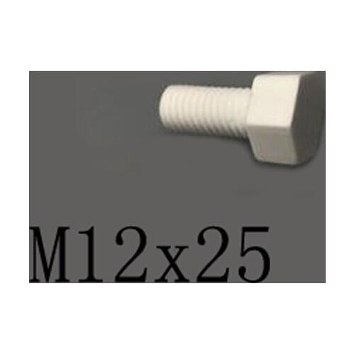 2pcs M12x25mm Hexagon Screw Ceramic Insulated Bolt High Temperature Corrosion Resistance Zirconin