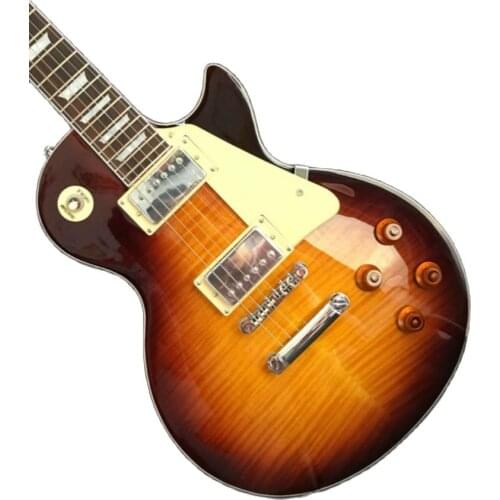 2021 Top quality FP-3104, 3TS color ,solid body maple flame cover ,ebony fretboard, standard LP electric guitar