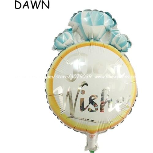 25pcs/lot Mini diamond ring wedding aluminum balloons party decoration Wedding decoration Helium balloons kid toys