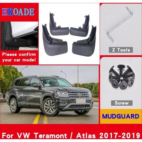 Car Fender Mud Flaps For Volkswagen VW Teramont Atlas 2017-2019 Mudguards Splash Guards Fender Mudflaps Car Fender Accessories
