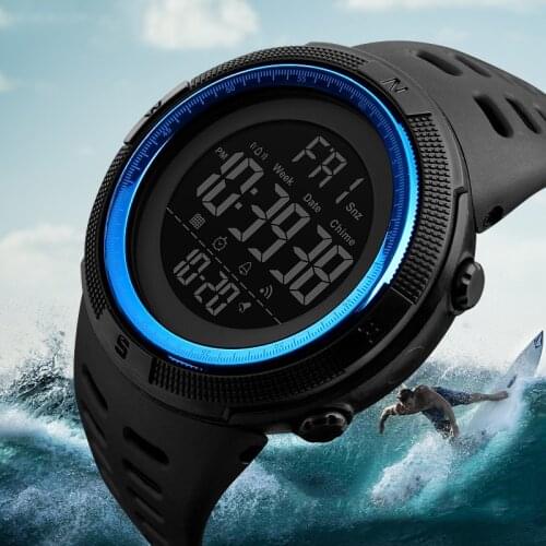 Fashion Outdoor Sports Watch Men Multi-function Chronograph Waterproof Watch Analog Digital Plastic Watch Student Digital Clock