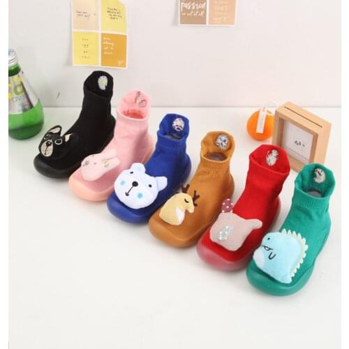 Baby Shoes Unisex Toddler Soft Rubber Socks Soles Neborn Baby Booties Boy and Girls Anti-slip Floor Socks Shoes Spring Autumn