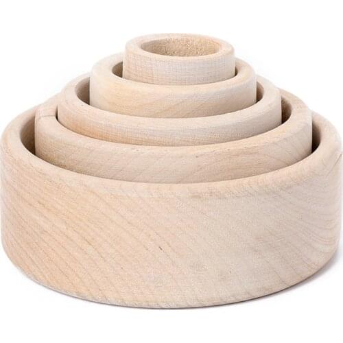 Baby Wooden Toys Building Blocks Stacking Cup Game Childrens Toys Creative Bowl Kids Early Educational Cognitive Toys