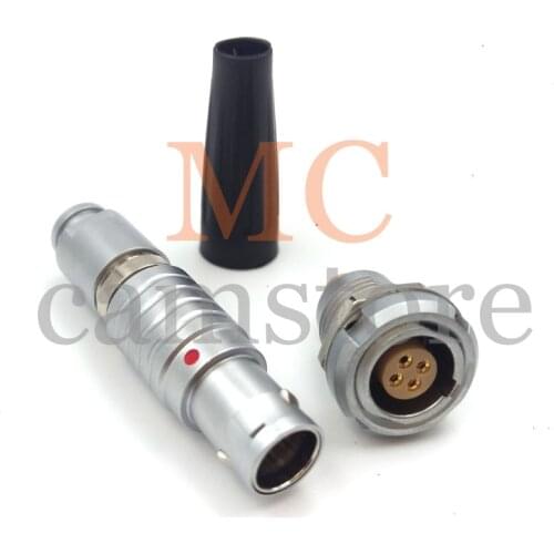 FGG.1B.304.CLAD62 push-pull self-lock 4pin plug and socket aviation power cable connector, panel mount for ECG.1B.304