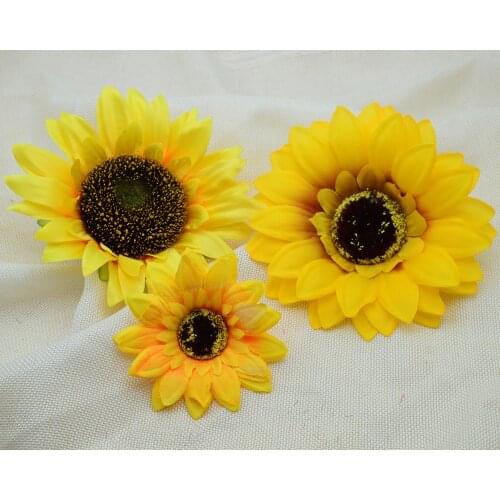 10pcs Fake Gerbera DIY Christmas Wreath Gifts Home Wedding Decor Household Products Artificial Plastic Flowers Silk Sunflower