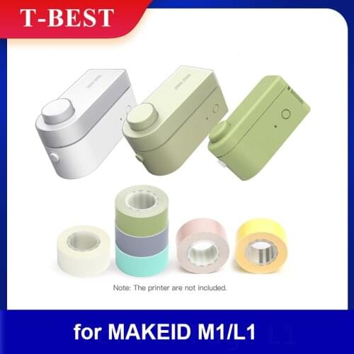 MAKEID Adhesive Label Paper Thermal Printing Paper Sticker Tape Waterproof Tear-Resistant for MAKEID M1/L1 Label Maker Printer