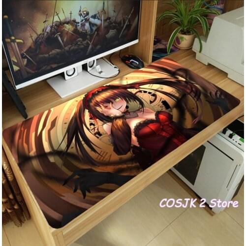 Anime DATE A LIVE Tokisaki Kurumi Izayoi Miku Mouse Pad Thicken Laptop Gaming Mice Mat Table Keyboard Mat Anti-Slip Playmat Gift