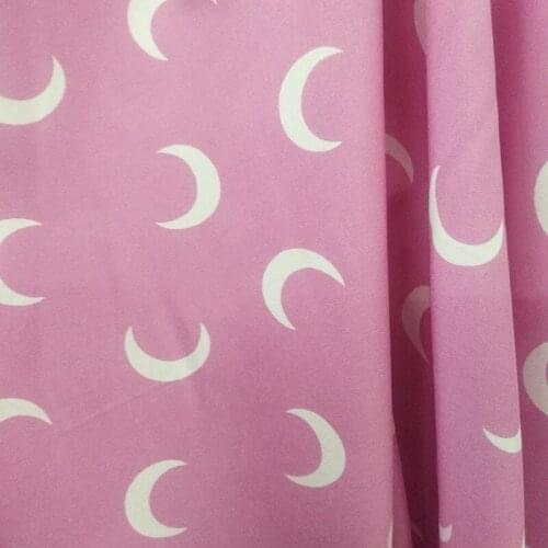 Beautiful Imitate Silk Chiffon Fabric Polyester Moon Print Not Transparent Chiffon Fabric DIY Women Dress/Shirt/scarf 3 Colours