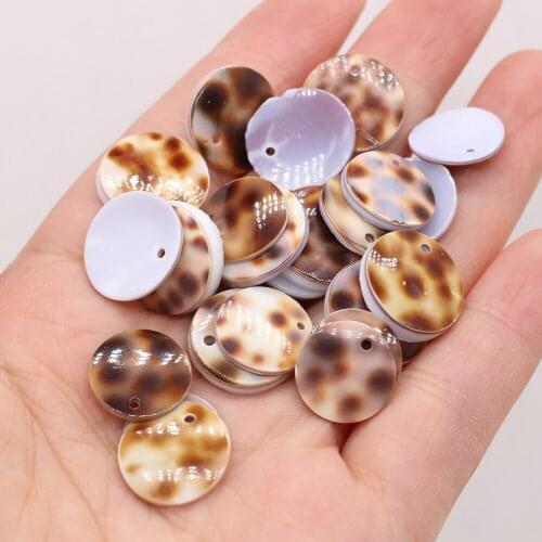 Natural shell pendant Mother of Pearl Shell round slice pendant for jewelry making DIY necklace bracelet earrings accessories