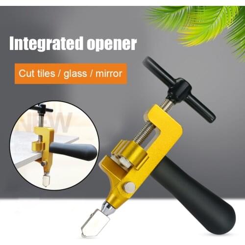 Easy Glass Tile Cutter Ceramic Cut 1-piece Alloy Tool kit 2-in-1 Glass Cutter SEC88