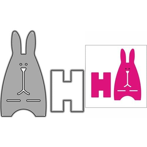 New Long Eared Rabbit H Craft Embossing Mold 2021 Metal Cutting Dies for DIY Decor Scrapbooking Album Card Making No Stamps