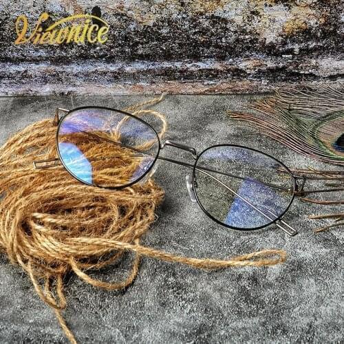 Viewnice New Round glasses frame Women Small eyewear myopia Glasses frame Men Anti blue light Metal glasses frame studients