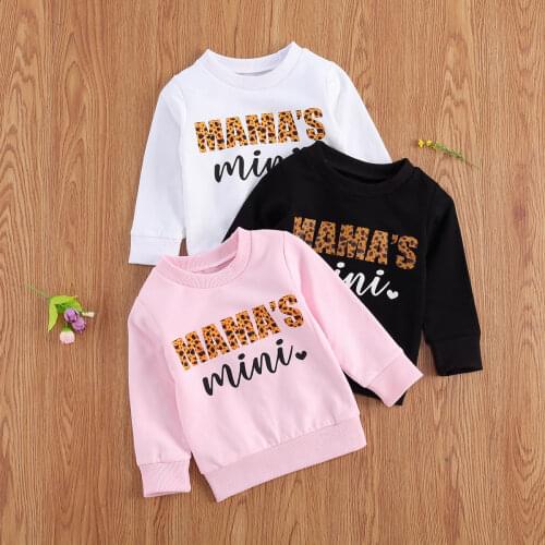 Toddler Autumn Clothes Letter Print O-Neck Long-Sleeves Pullover Hoodies Top for Baby Girls Boys 0-3 Years