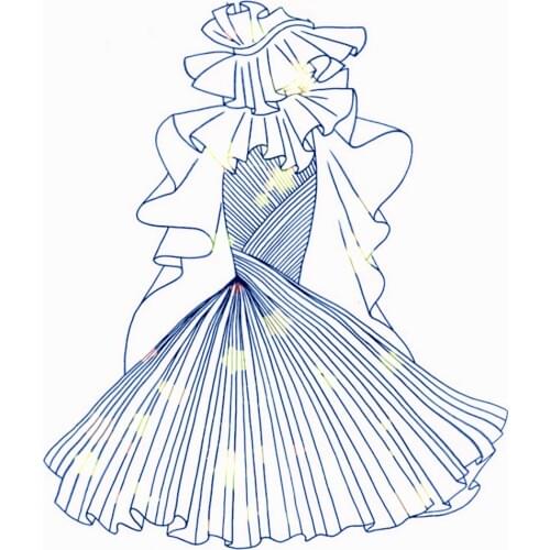 PANFELOU sea-maid dress wedding Scrapbooking DIY Embossing Valentines Day card paper dies cutting die stencils punch Metal