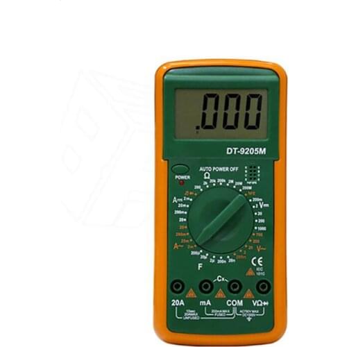 Portable Digital Multimeter, Manual Range, AC/DC Amp Ohm Voltage Tester for Resistance Continuity Capacitance, Diode, Transistor