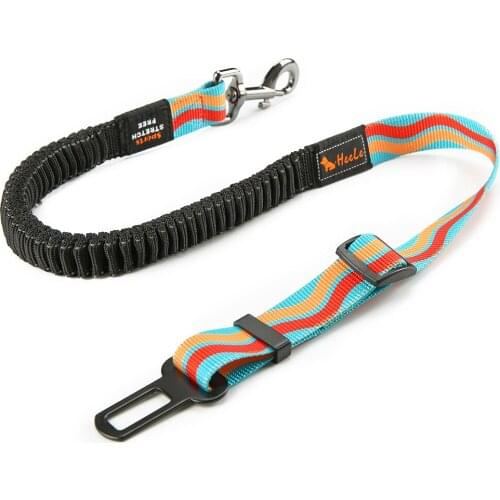 Premium Durable Pet Car Seat Belt Dog Seat Belt Dog Leash Traction Belts Cushioning Elastic Reflective Adjustable Safety Rope