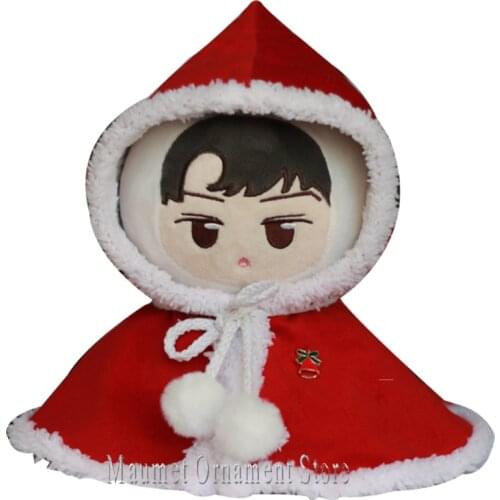 Christmas 15-20 cm doll use Christmas outfit cloak Clothing & Accessories for Plush Stuff doll cape doll mantle doll clothes
