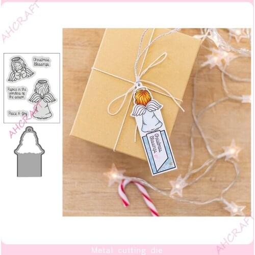 Angel Fairy Stamp and Metal Cutting Dies for DIY Scrapbooking Photo Album Decorative Embossing Paper Card Crafts Die 2021