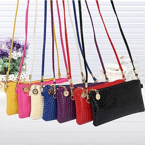 Shoulder Bag Women Bag PU Clutch Long Casual Wallet Litchi Grain Coin Purse Female Bag Waist Bag Zipper Pocket Holder Clutch