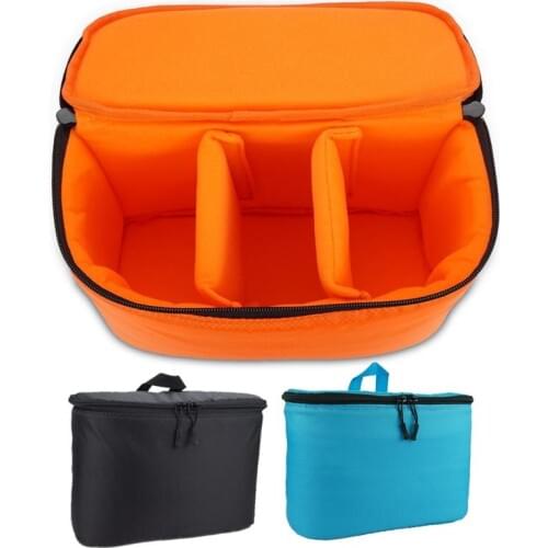 Portable Waterproof Camera Insert Padded Bag Case Pouch Holder Shockproof /w Dividing Partition for Canon Nikon Sony Pentax